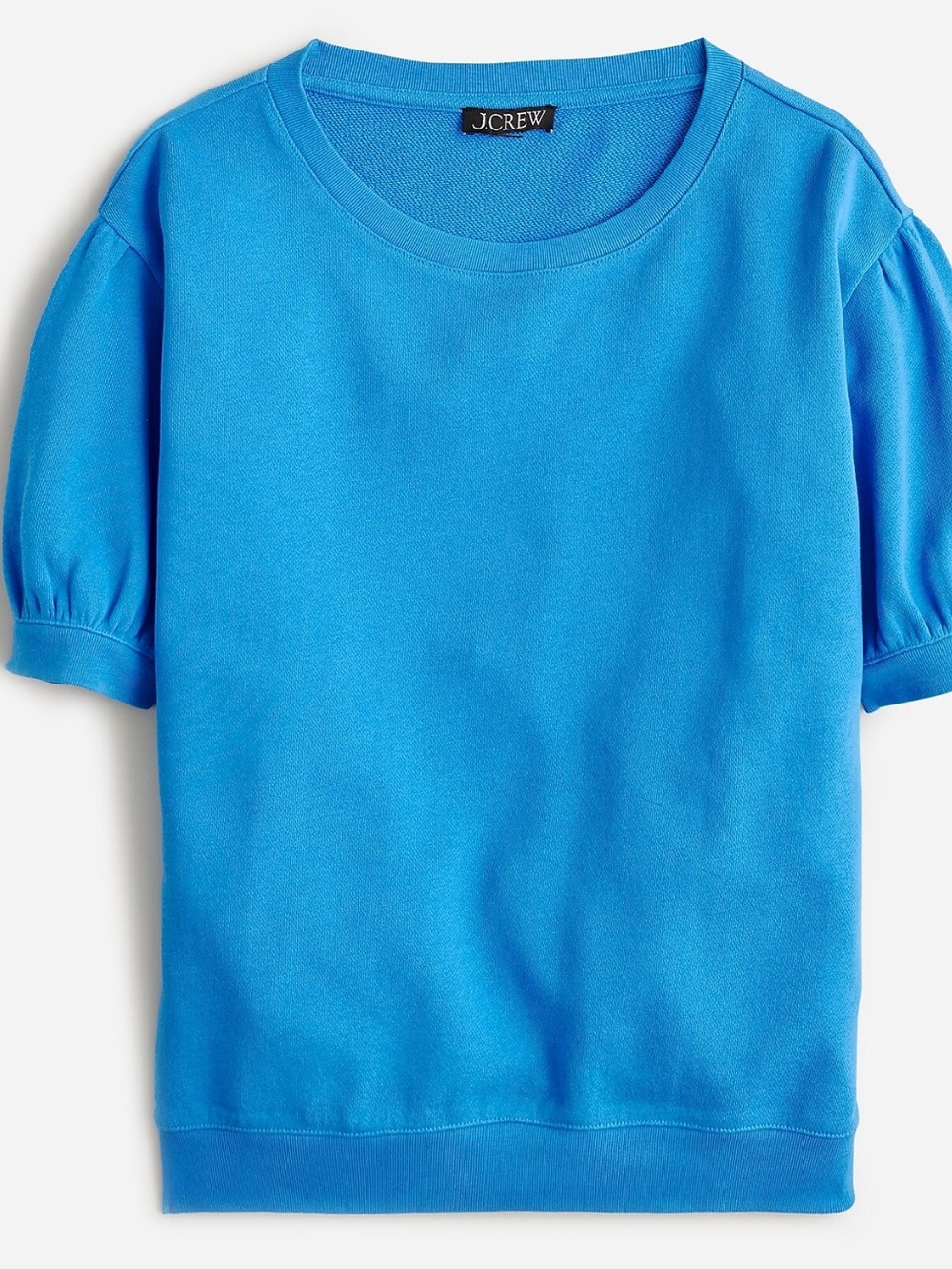 J. Crew Terry Puff- Sleeve Sweatshirt Top